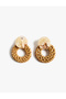 Large Size Dangle Wooden Geometric Earrings