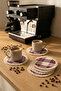 Set of 6 Tasseled Coasters 100% Cotton Monika Fabric Coffee Cup Mug Coasters Dowry Burgundy - 3