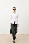 White Padded Poplin Women's Shirt