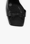 Women's Lola Black Leather Bow Heeled Shoes - 4