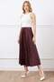 Pleated Skirt with Elastic Waist