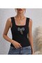 Women's Black Color Thick Strap Bow Embroidery Full Lycra Standard Size Smlxl Compatible Length 60 cm - 2