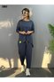 Women's Two-Thread Viscose Cotton Fabric Double Suit with Arma Detail - 2