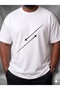 Men's Large Size Airplane Printed Oversize T-Shirt Casual Boyfirend