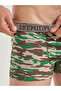 Camouflage Patterned Green Flexible Elastic Waist Boxer Shorts - Does Not Cause Irritation and Odor - 5