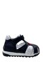 393 Orthopedic 100% Genuine Leather Baby Boy First Step Navy Blue Corseted Sandals - 2