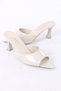 Nadeen Beige Patent Leather Women's Heeled Slippers - 3