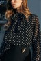 Polka Dot Blouse with Bow