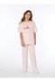 Girl's Waitress Boy's Short Sleeve Oversize Wide Leg Pajama Set Summer - 3