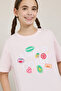 Printed T-Shirt with Crew Neck and Short Sleeves - 3