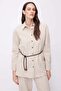 Women's Belted Linen Shirt