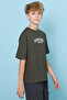Embroidered T-Shirt with Crew Neck and Short Sleeves - 2