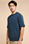 Solid T-Shirt with Crew Neck and Short Sleeves - 2