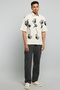 Embroidered Shirt with Classic Collar and Short Sleeves - 2