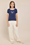 Stitch T-Shirt with Crew Neck and Short Sleeves - 6