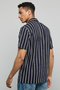 Striped Shirt with Reverse Collar and Short Sleeves - 6