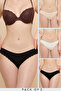3 Pack Ribbed Bikini Briefs