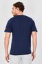 Men Sportswear Fit Short Sleeve Outdoor T-Shirt, Navy - 2