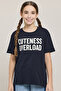 Typography Print T-Shirt with Crew Neck and Short Sleeves - 2