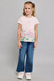 Floral Print T-Shirt with Crew Neck and Short Sleeves - 2