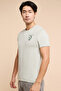 Print Detail T-Shirt with Crew Neck and Short Sleeves - 5