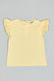 2 Pack Solid Tops with Crew Neck and Flutter Sleeves - 3