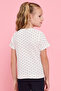 Polka Dots Top with Crew Neck and Short Sleeves - 6
