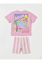 Girl's Cotton Pink Text Printed T-Shirt and Leggings Set - 2