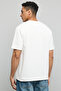 Embossed Print T-Shirt with Crew Neck and Short Sleeves - 4
