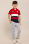 Color Block Polo T-Shirt with Short Sleeves - 2