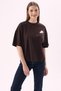 Crep Women's Parisian Croissant Coffee Printed Crew Neck Short Sleeve T-Shirt – Oversize Fit 100% Cotton - 3