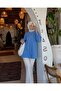 Stylish Tunic with Hidden Front Placket, Ruffles and Embroidery Detail