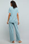 Patterned Collared Pyjama Set - 5