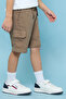 Solid Shorts with Drawstring Waist - 4