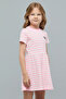 Striped Fit & Flare Dress With Crew Neck and Short Sleeves - 4