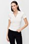 Women's Polo Neck Minimalist Blouse - 2