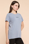 Typography Print T-Shirt with Crew Neck and Short Sleeves - 5