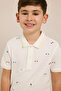 Embroidered Polo T-Shirt with Short Sleeves - 5