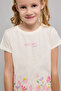 Floral Print T-Shirt with Crew Neck and Short Sleeves - 2
