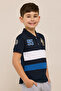 Color Block Polo T-Shirt with Short Sleeves - 3