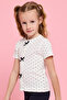 Polka Dots Top with Crew Neck and Short Sleeves - 5