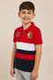Color Block Polo T-Shirt with Short Sleeves - 4
