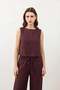 Burgundy Linen Blend Striped Women's Suit - 2