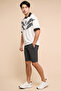 Solid Shorts with Drawstring Waist - 3