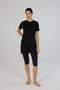 Semi-Closed Short-Sleeved Zippered Skirted Tights Swimsuit