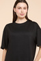 Solid Oversized Active T-Shirts with Crew Neck and Short Sleeves - 5