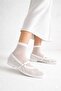 Transparent Ballerinas with Bead and Embroidery Detail