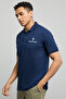 Logo Embroidered Polo T-Shirt with Short Sleeves - 4