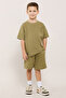 Textured Shorts Clothing Set