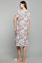 Floral Print Nightdress with V-Neck and Short Sleeves - 6
